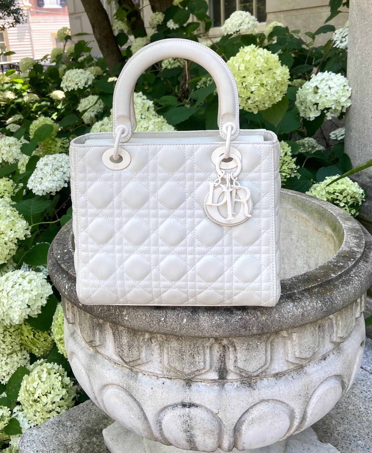 DIOR MEDIUM ULTRA MATTE CALFSKIN LEATHER CANNAGE LADY DIOR