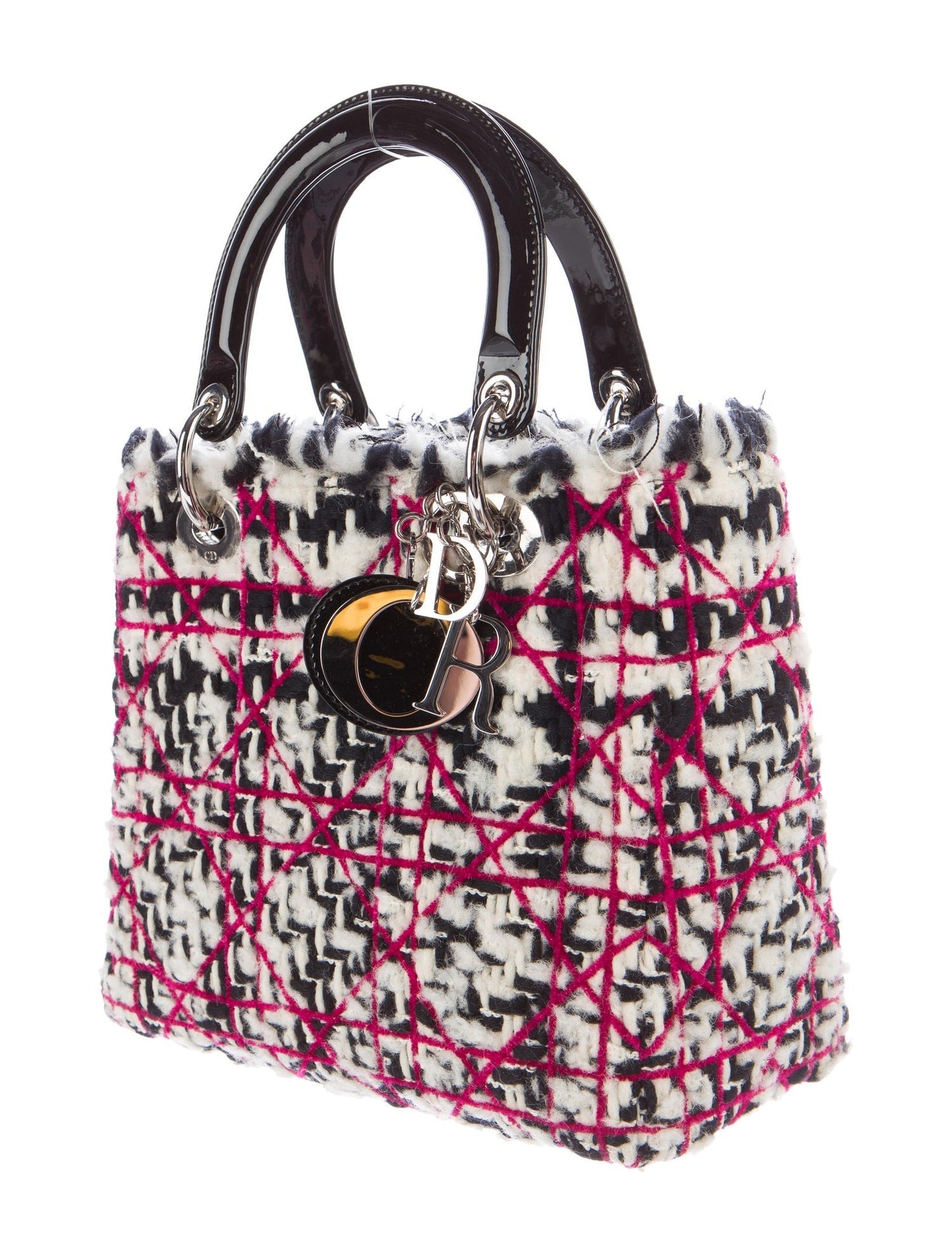 CHRISTIAN DIOR TWEED MEDIUM LADY DIOR BAG