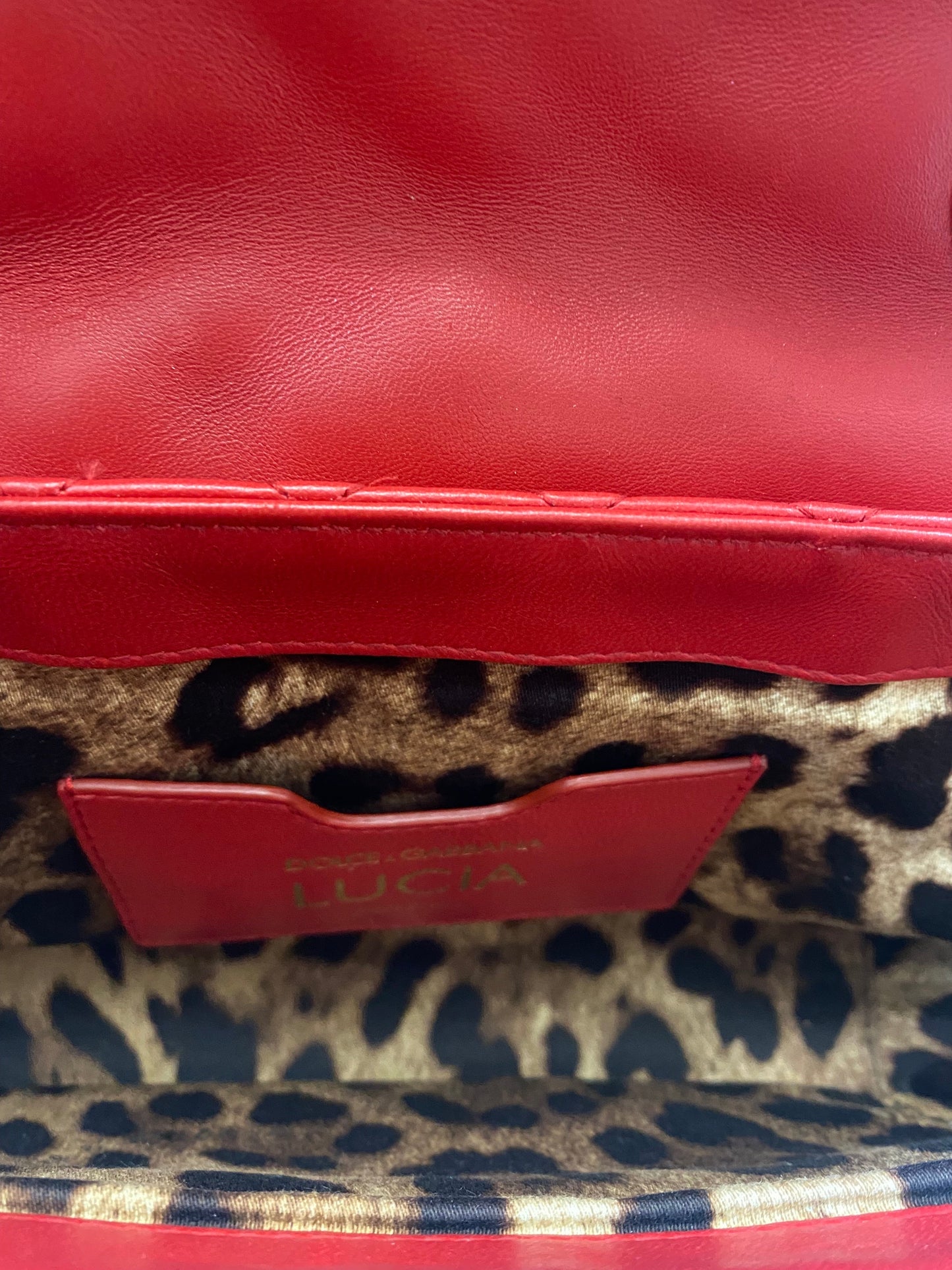DOLCE & GABBANA STUDDED QUILTED LEATHER SHOULDER BAG