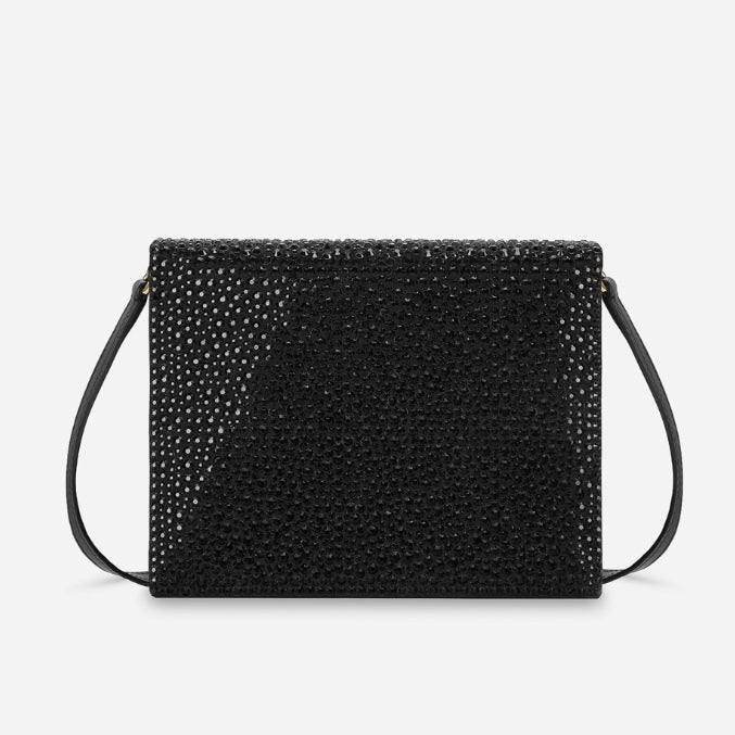 DOLCE & GABBANA DG LOGO EMBELLISHED CALFSKIN LEATHER CROSSBODY BAG