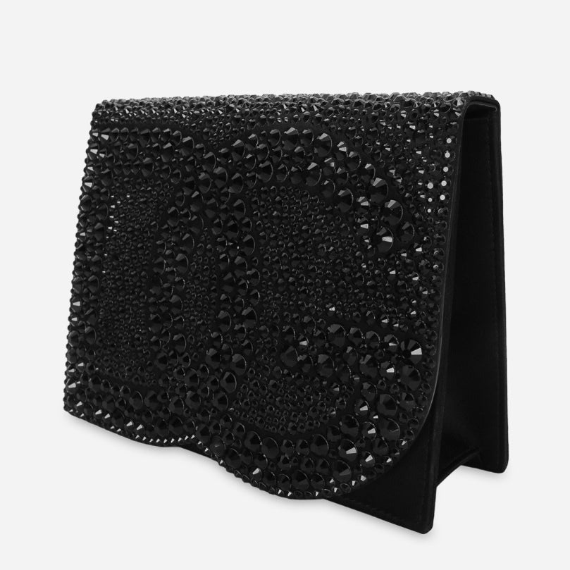DOLCE & GABBANA DG LOGO EMBELLISHED CALFSKIN LEATHER CROSSBODY BAG
