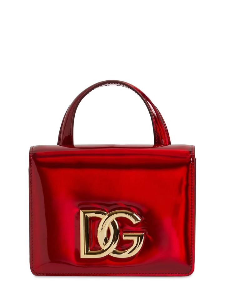 DOLCE & GABBANA RED PATENT LEATHER SMALL BAG