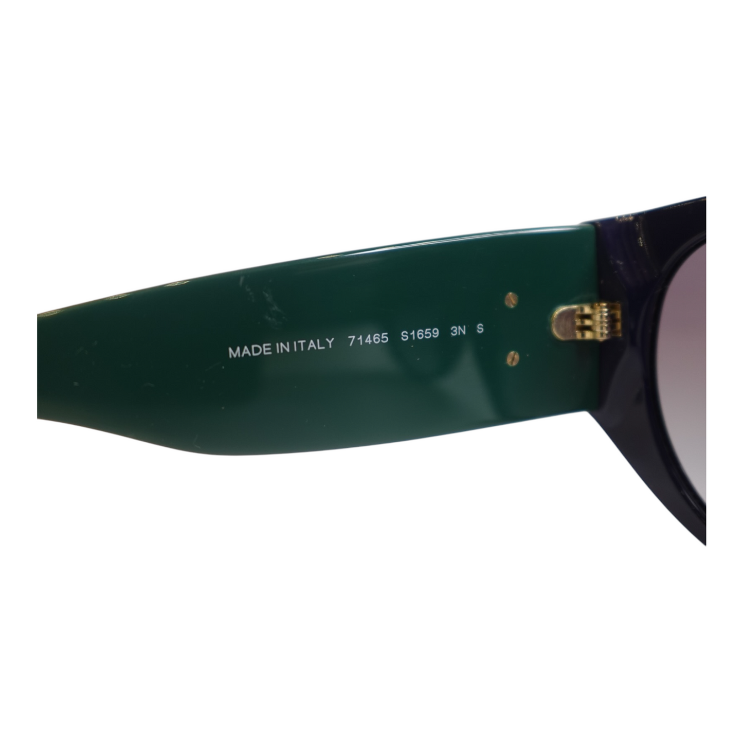 Chanel Navy Green Quilted CC Sunglasses