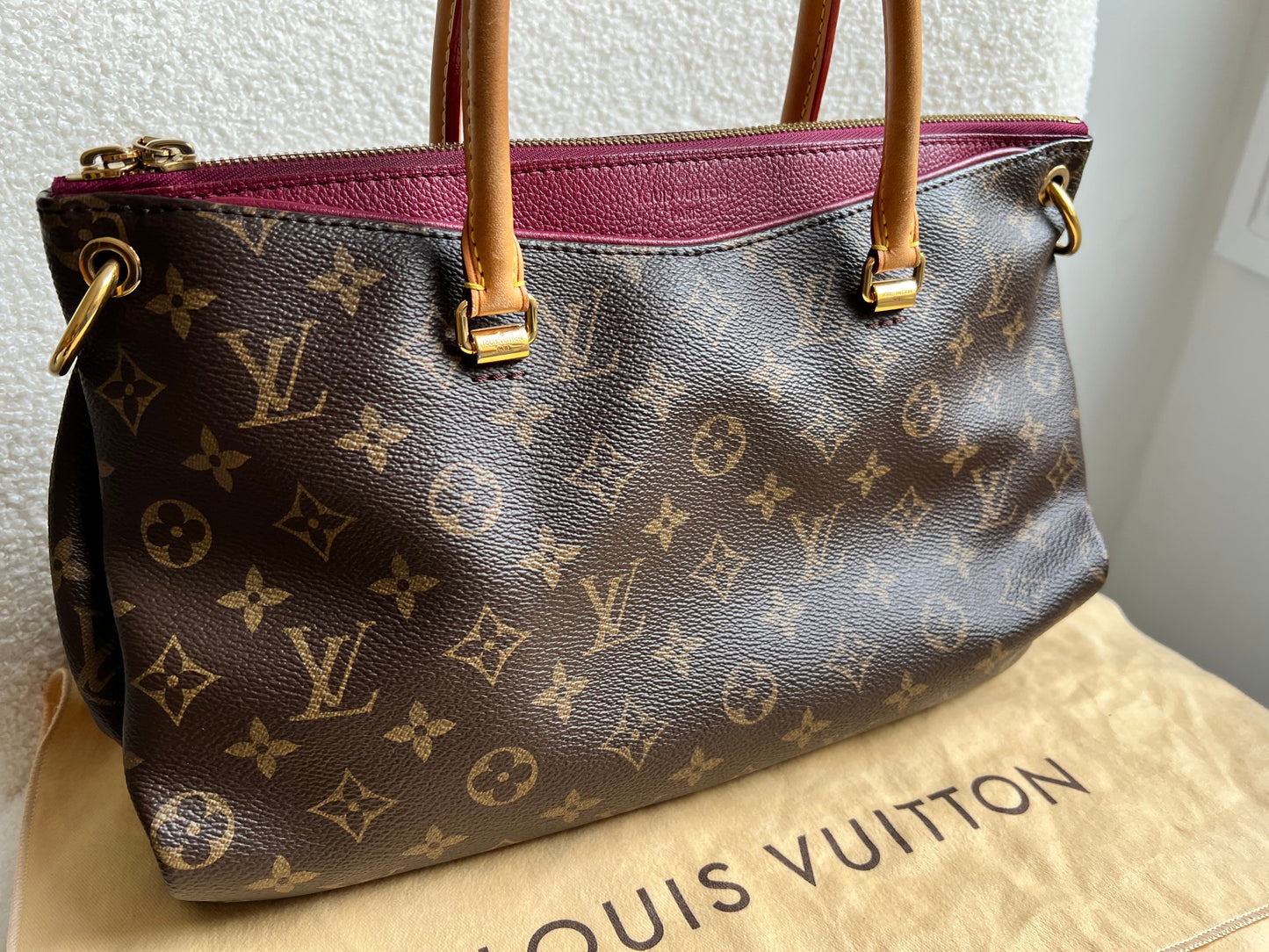 Louis Vuitton Pallas Tote in Monogram and Fuchsia (RRP £1960)
