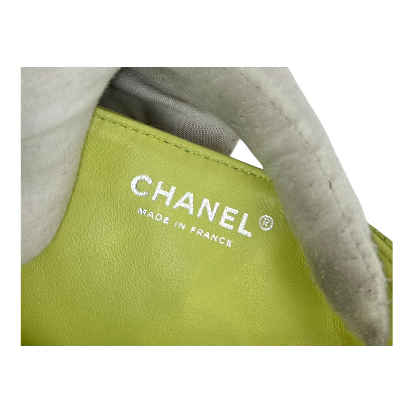 Chanel Green Lambskin East West Bag