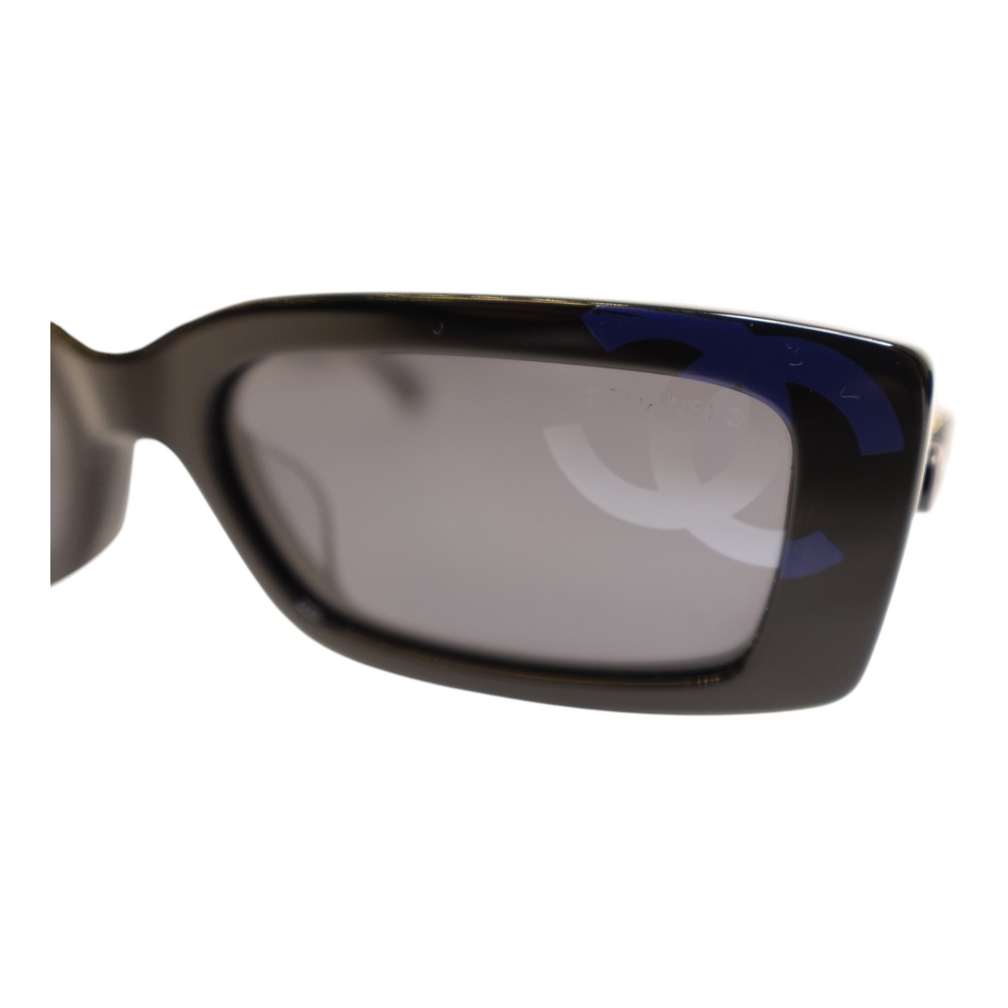 Chanel CC Black Rectangular Sunglasses