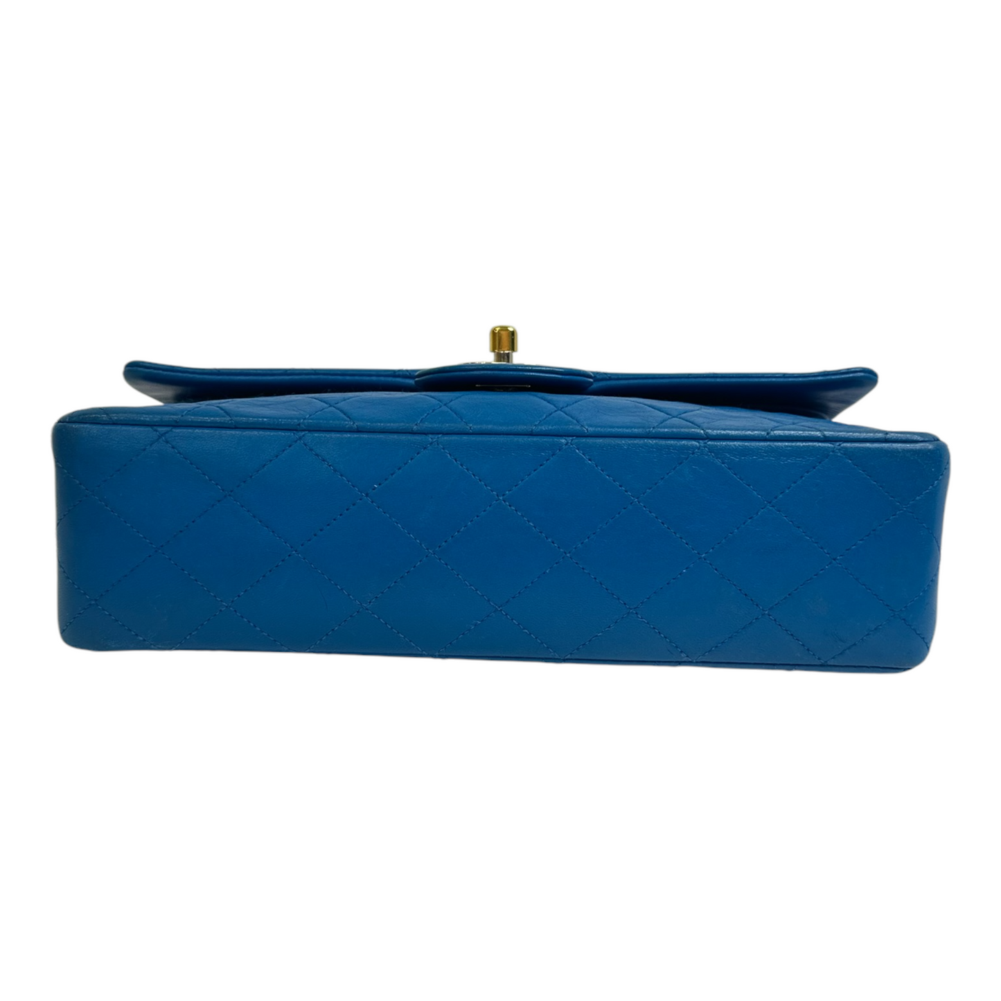 Chanel Blue Medium Classic Lambskin Double Flap