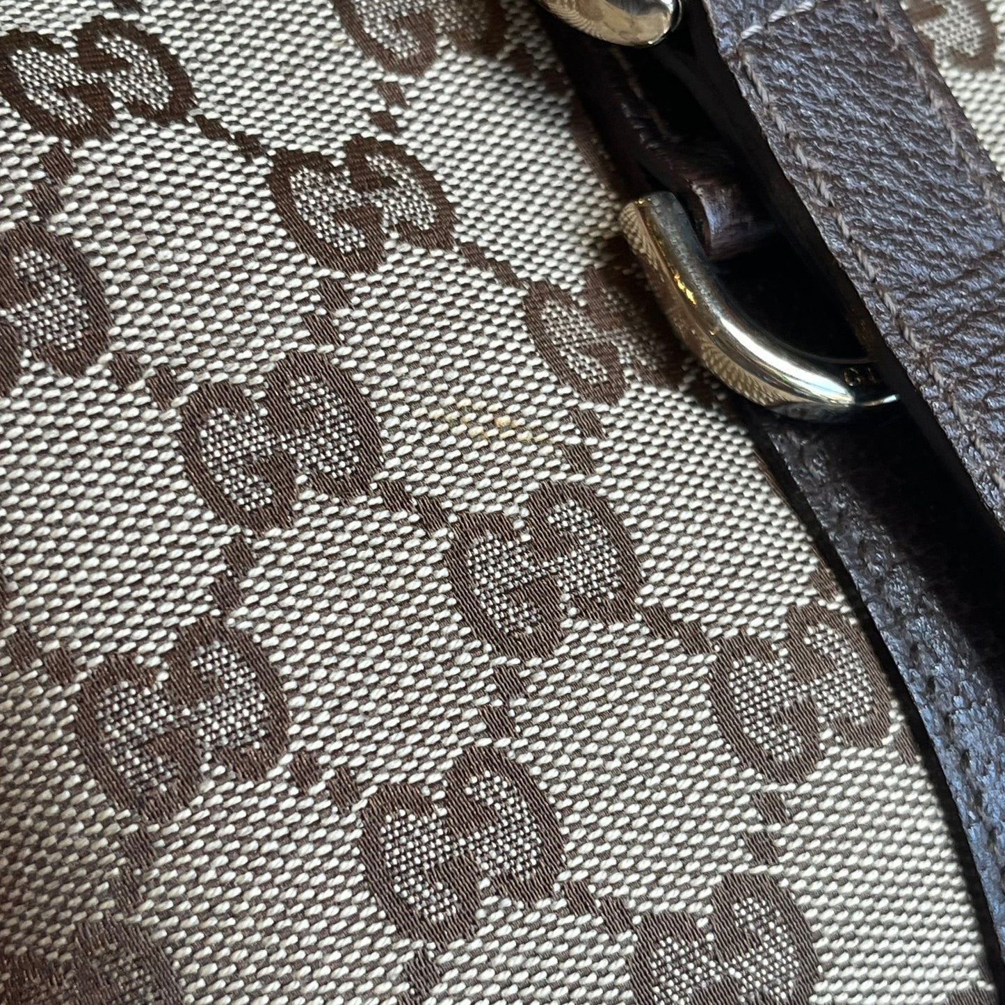 GUCCI Abbey Medium GG Monogram Canvas Tote Bag