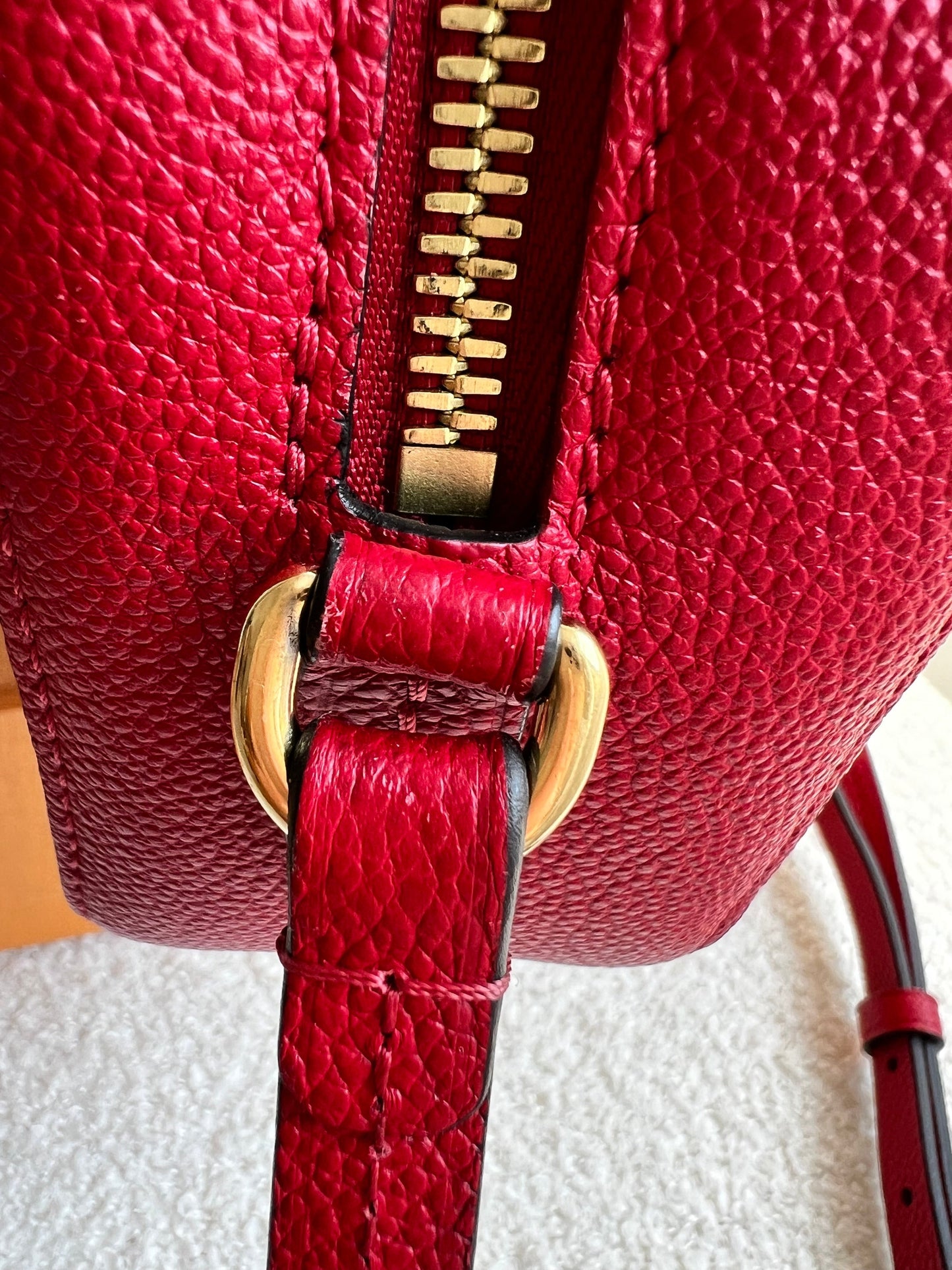 Louis Vuitton Saintonge Red Empreinte (RRP £1520)