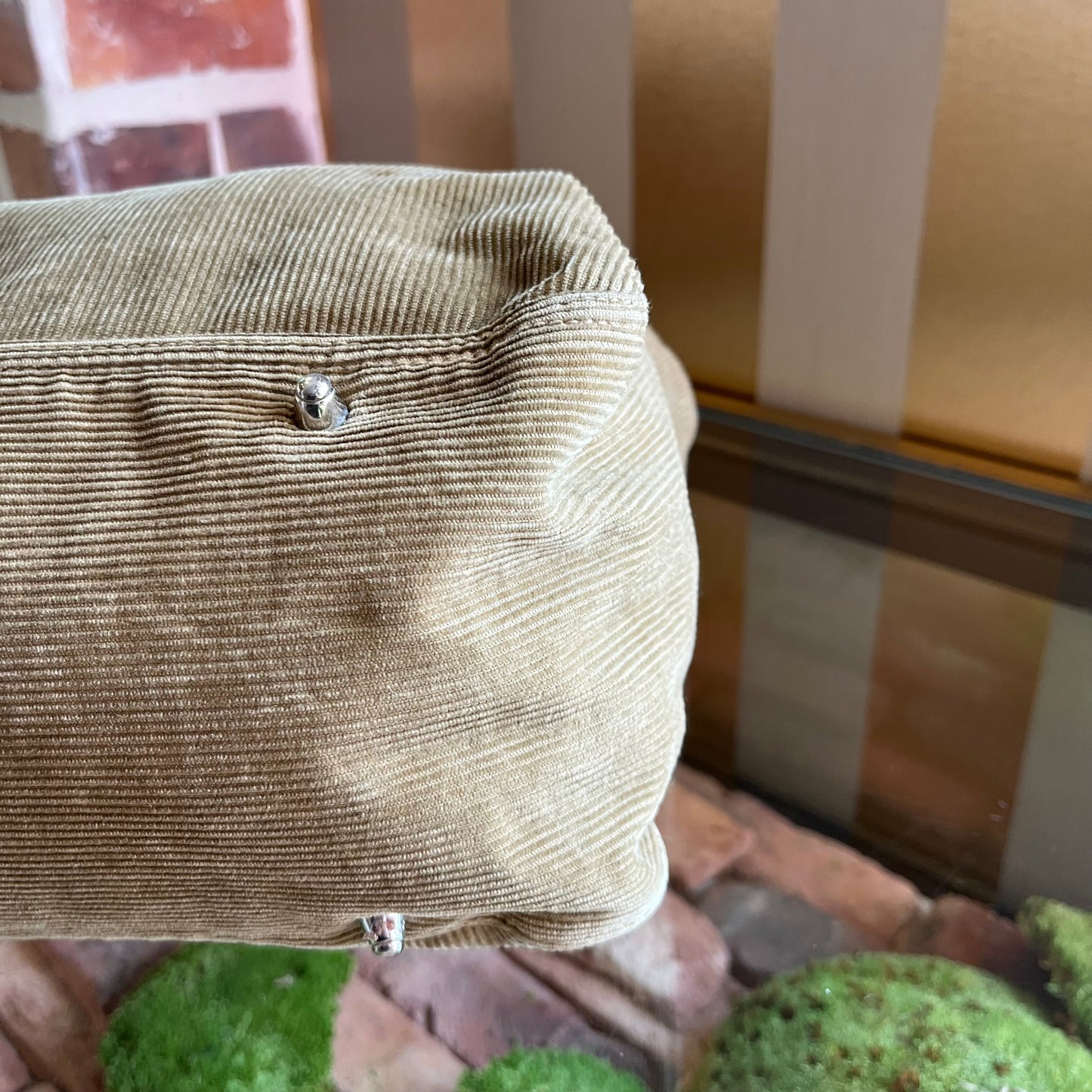 FENDI Vintage Manchester Brown Corduroy Tote