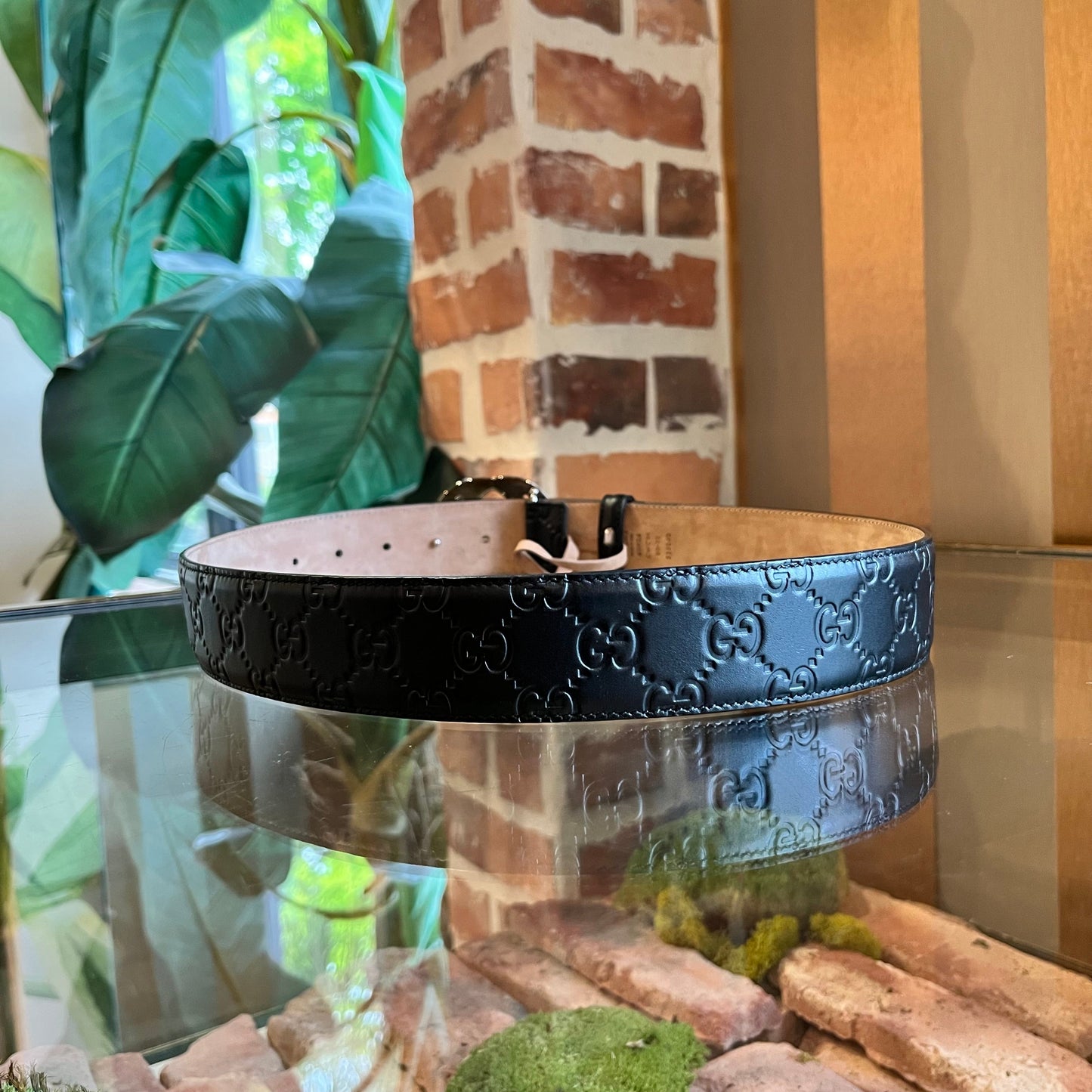 GUCCI Guccissima Interlocking G Belt SZ80/32(4US)