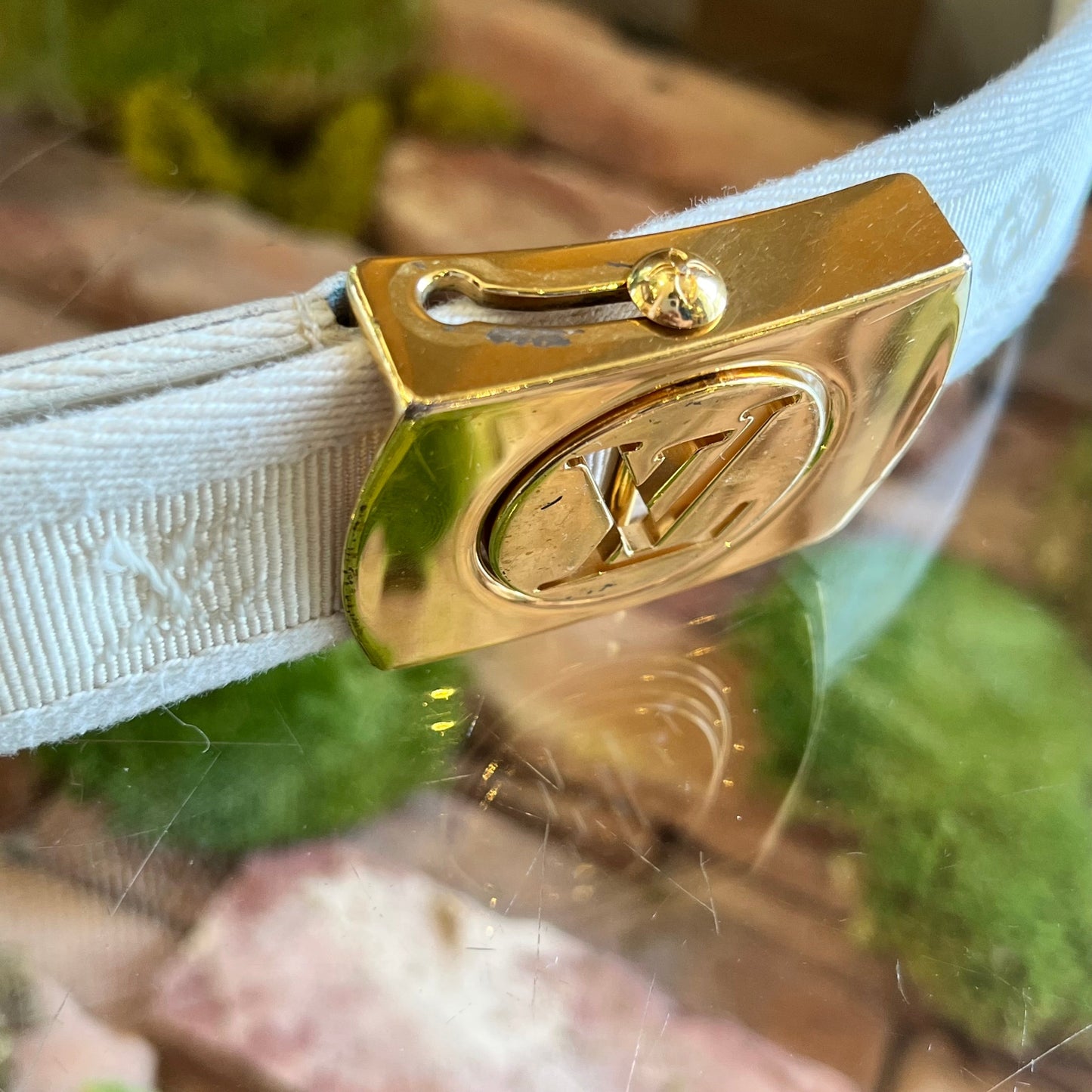 LOUIS VUITTON LV Cut Monogram Canvas Belt SZ90/36(8US)