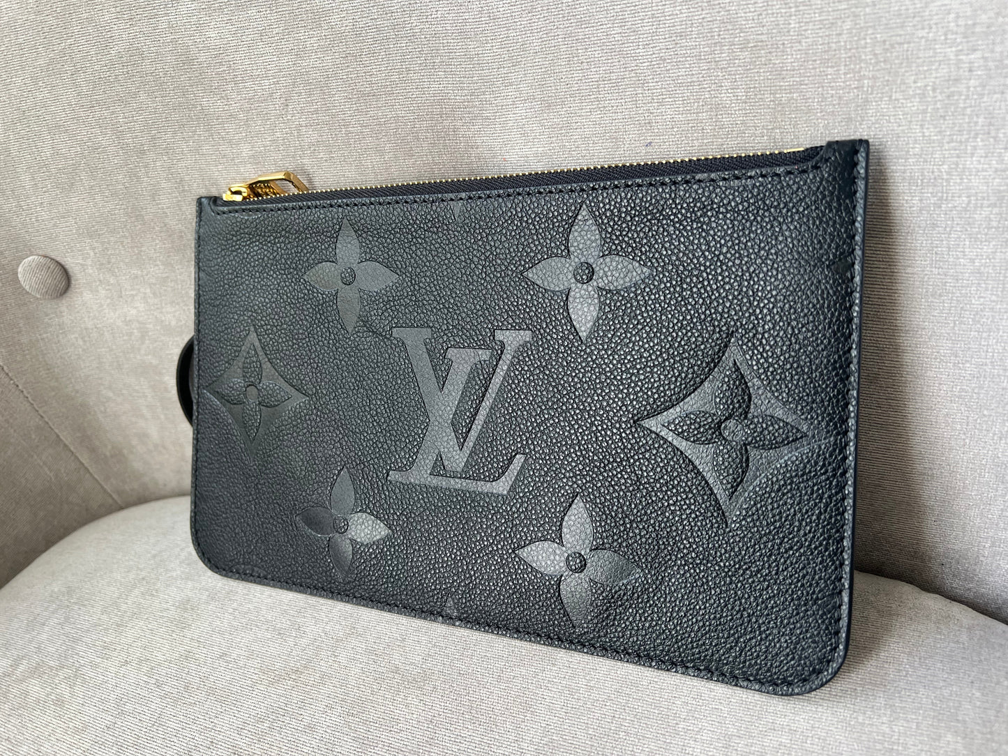 Louis Vuitton Pouch (from Neverfull) Black Empreinte