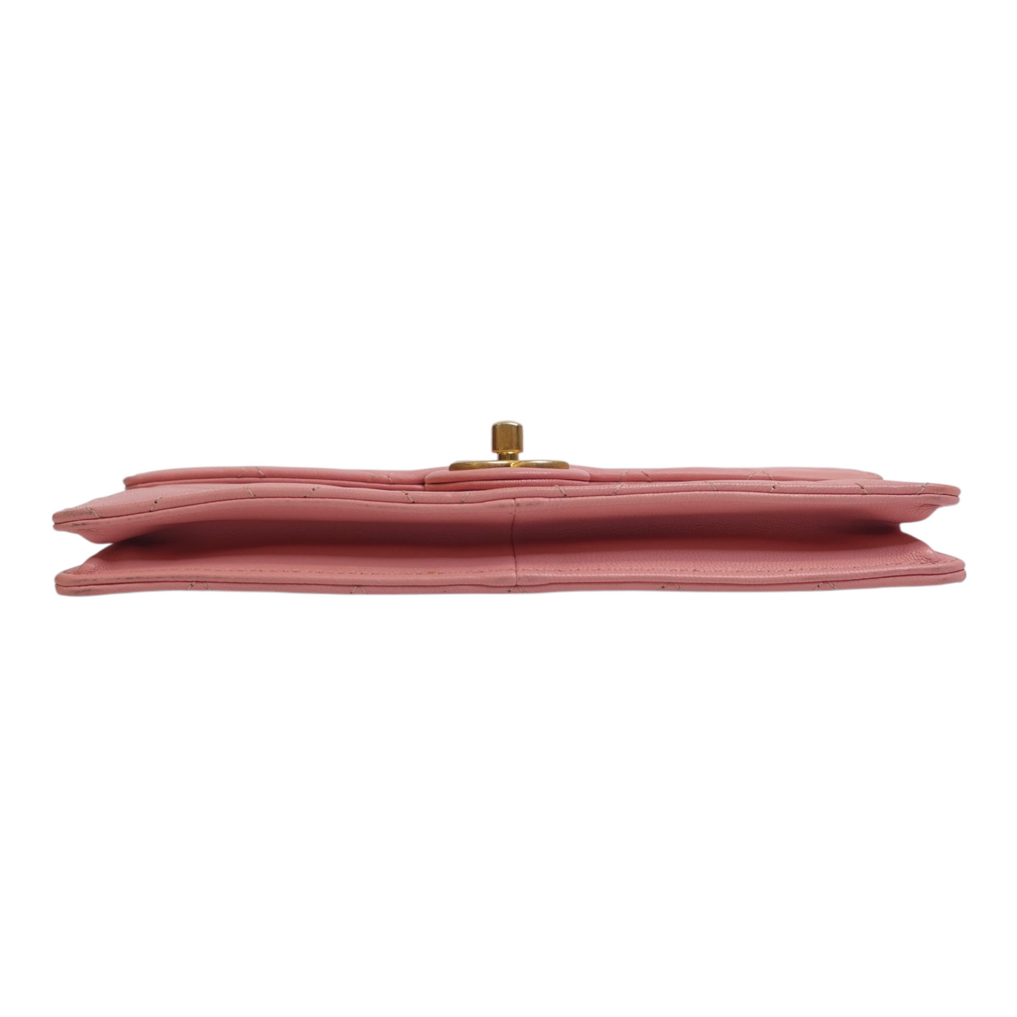 Chanel Lambskin Quilted Large Pearl Chain Flap Bag Pink