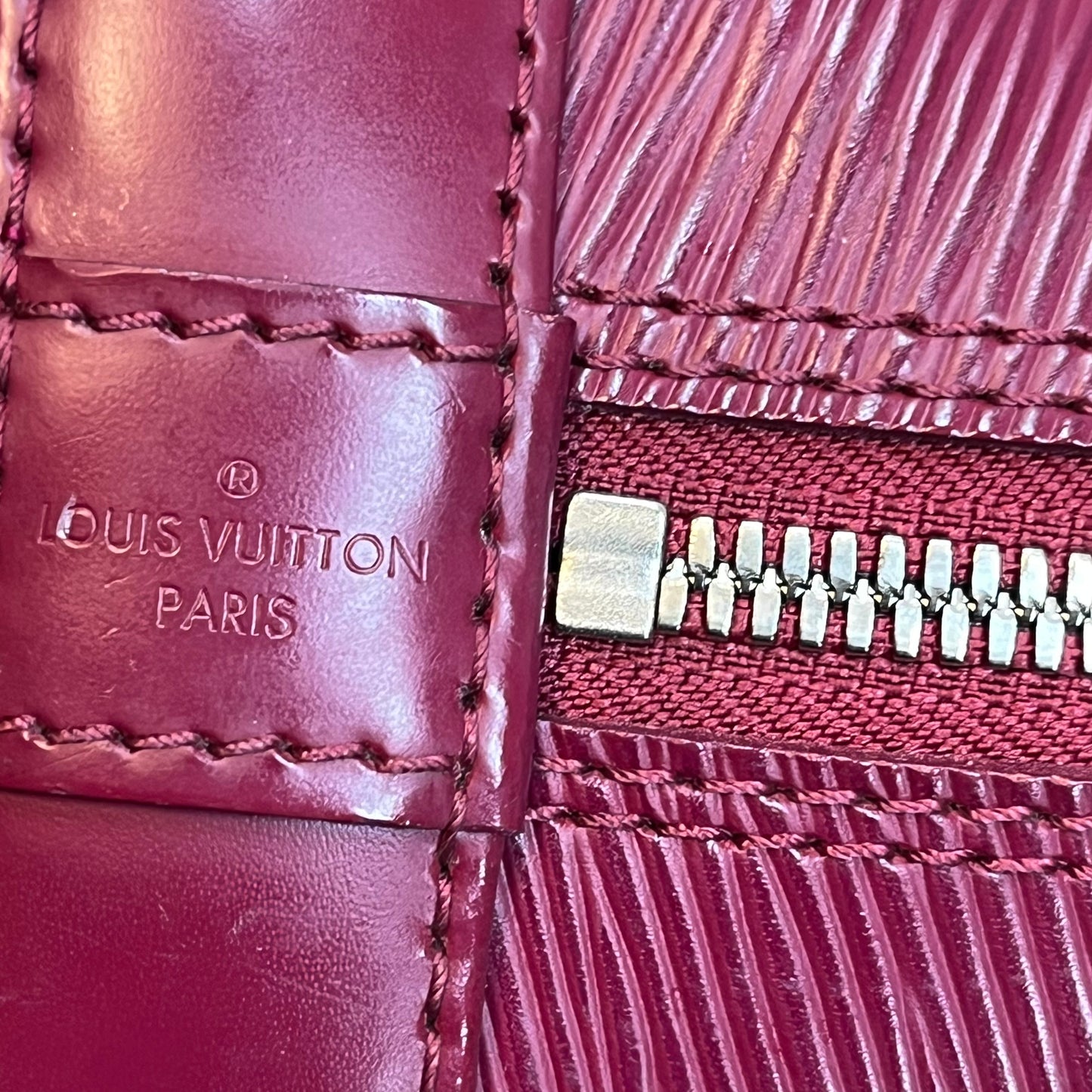 LOUIS VUITTON Alma BB Epi Leather Top Handle Bag