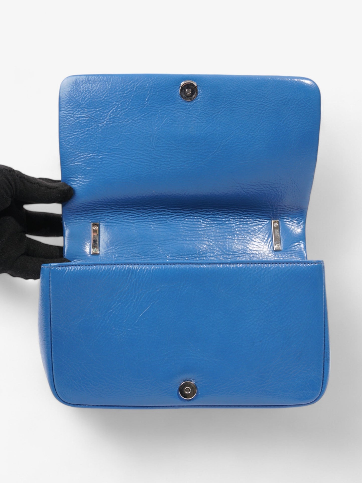 Burberry Lola Blue Lambskin Leather Small