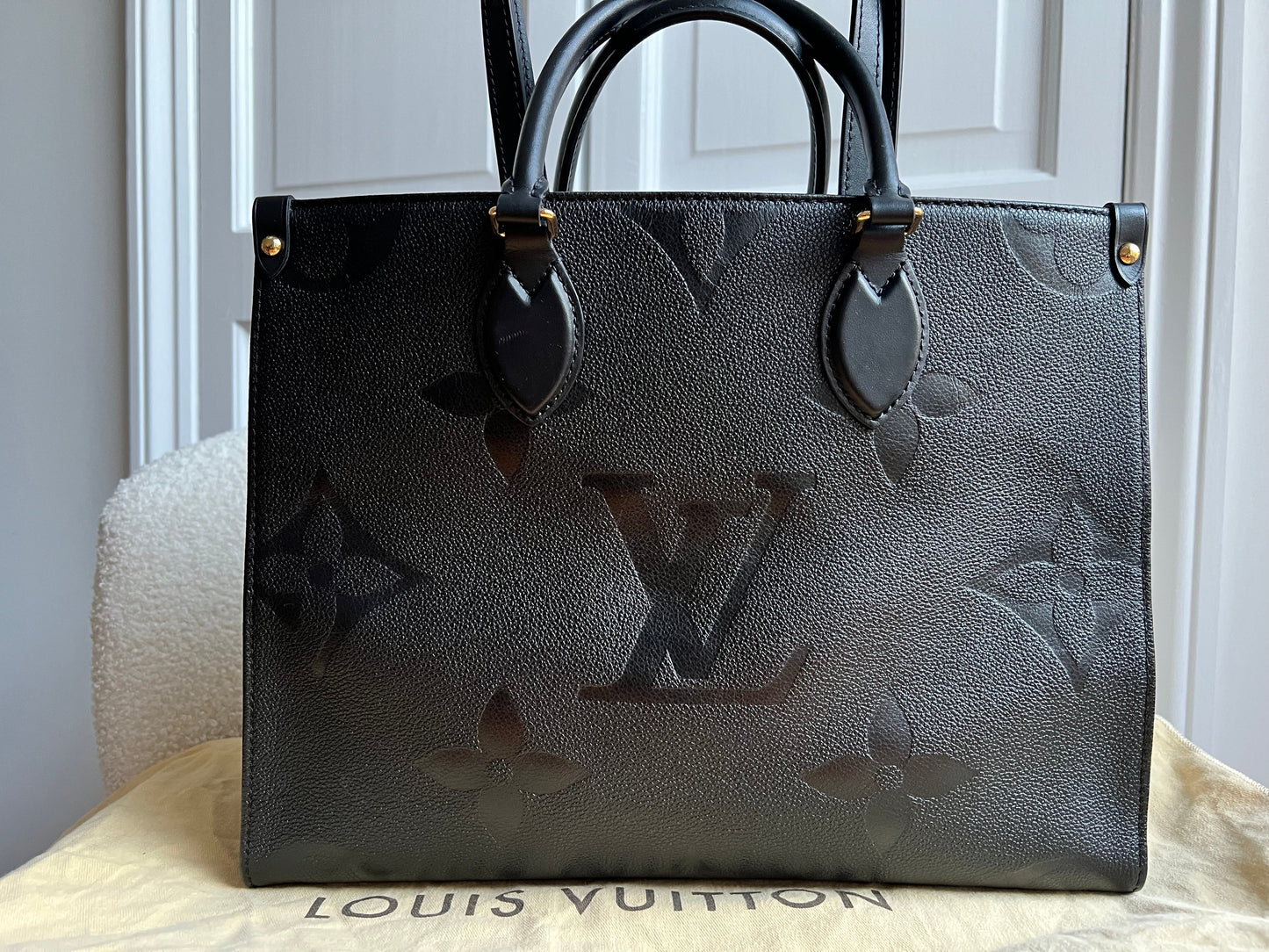 Louis Vuitton On the Go MM Black Empreinte (RRP £2,450)