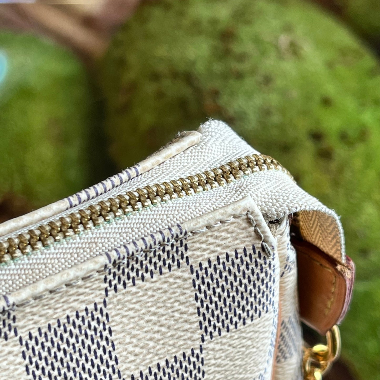 LOUIS VUITTON Eva Damier Azur Canvas Shoulder Bag