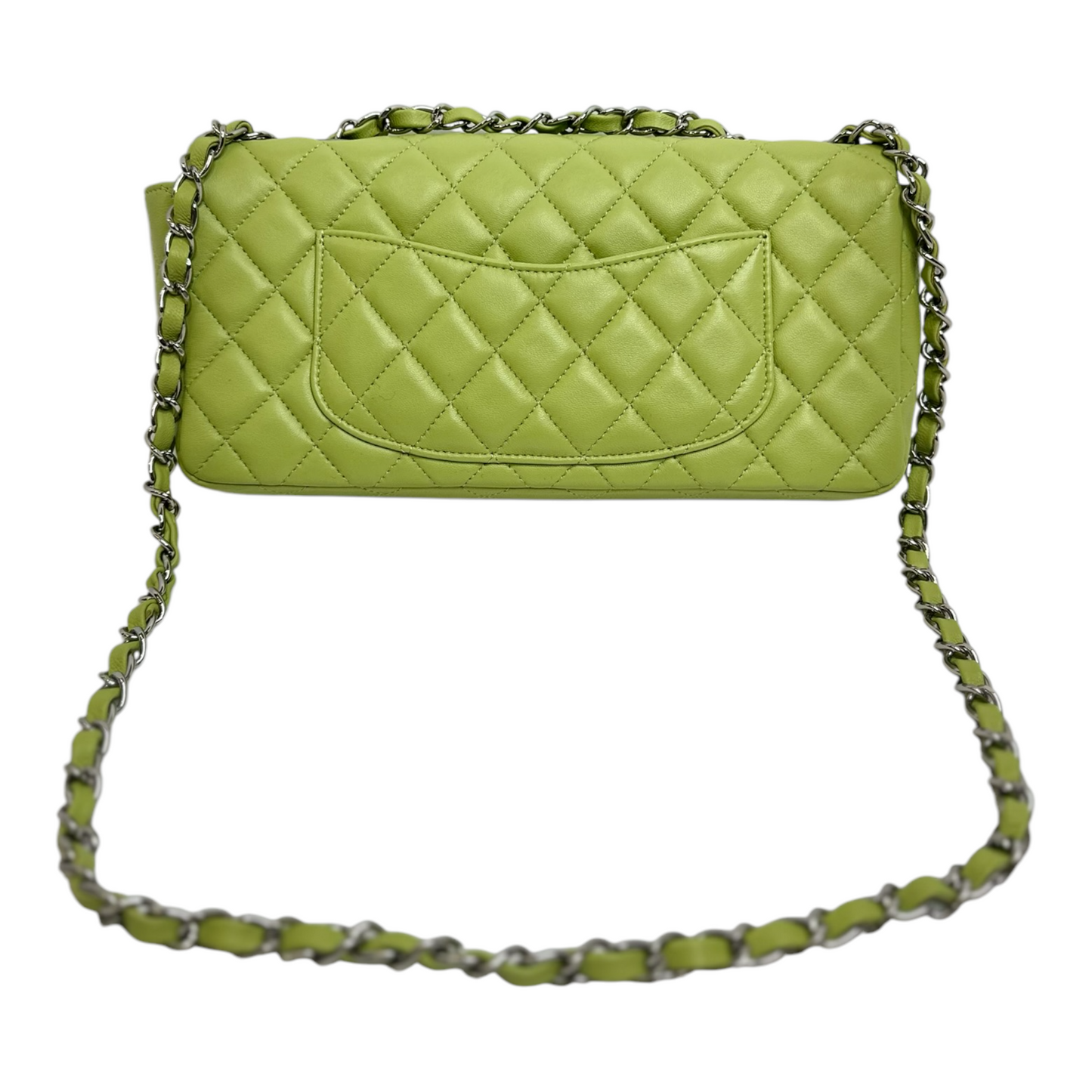 Chanel Green Lambskin East West Bag