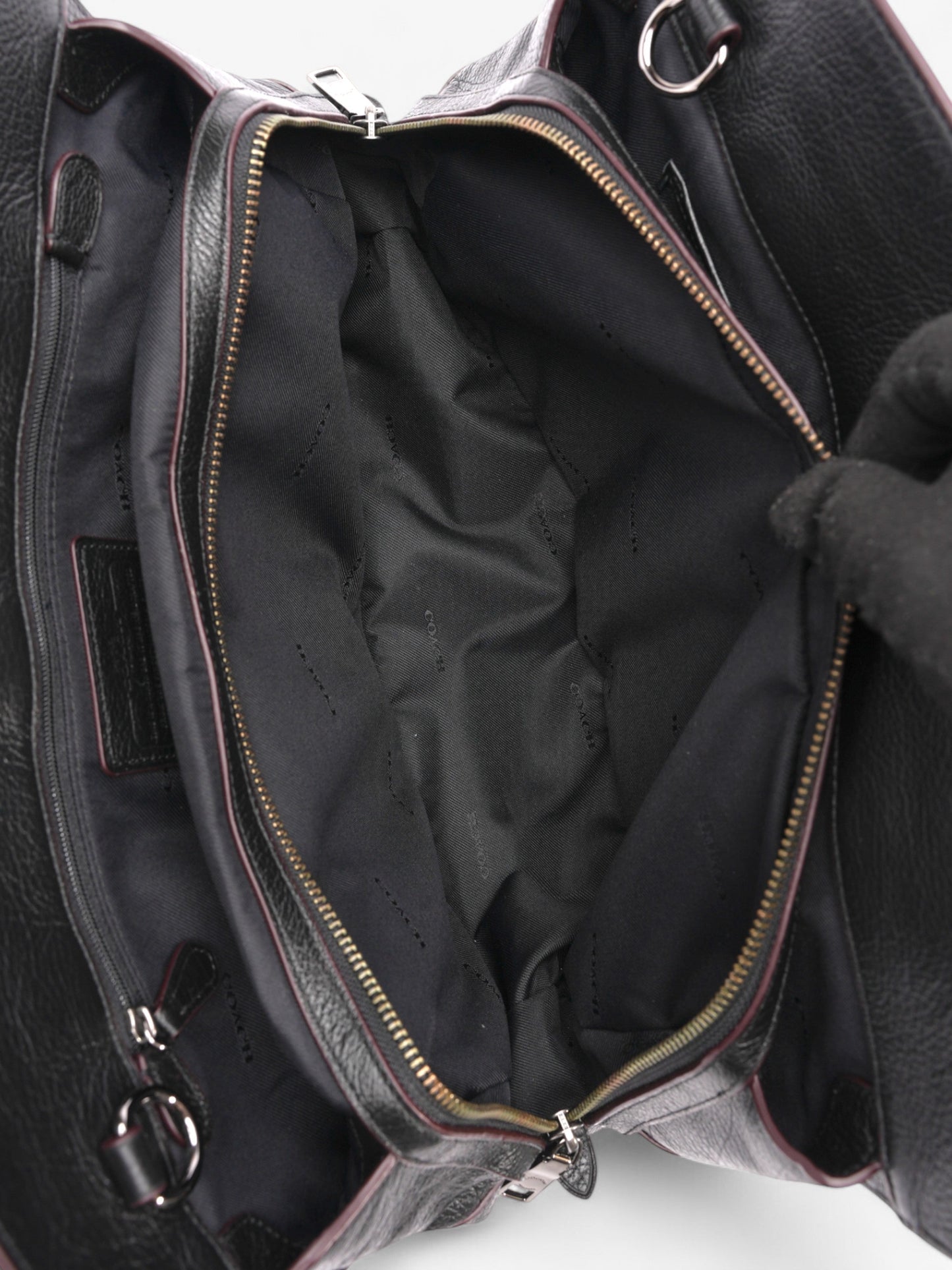 Coach Mercer Satchel Black / Blue Denim