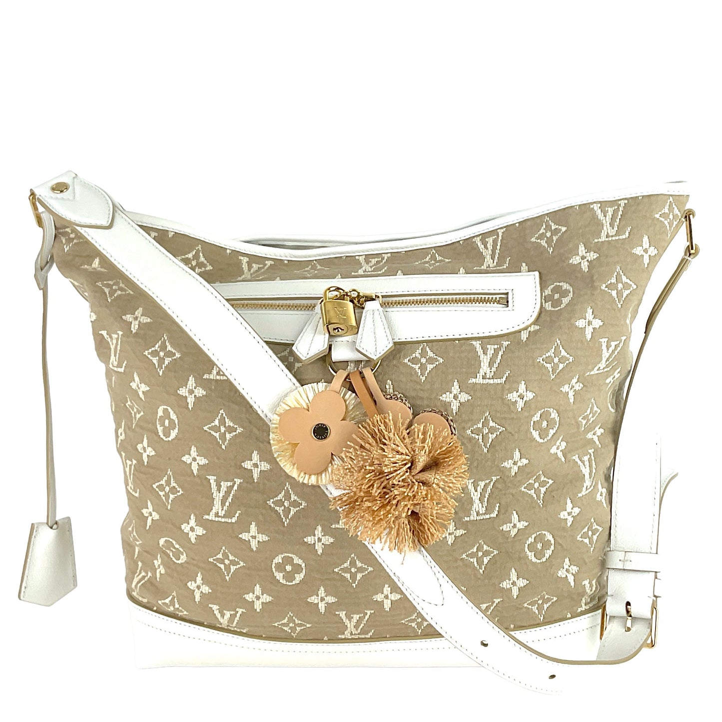 Louis Vuitto Sabbia Besace Blanc Monogram Canvas Limited Edition Bag