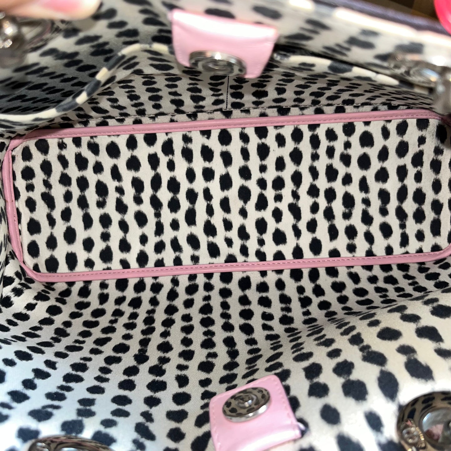 DIOR Medium Diorissimo Python Calfskin Leopard Print Tote Bag