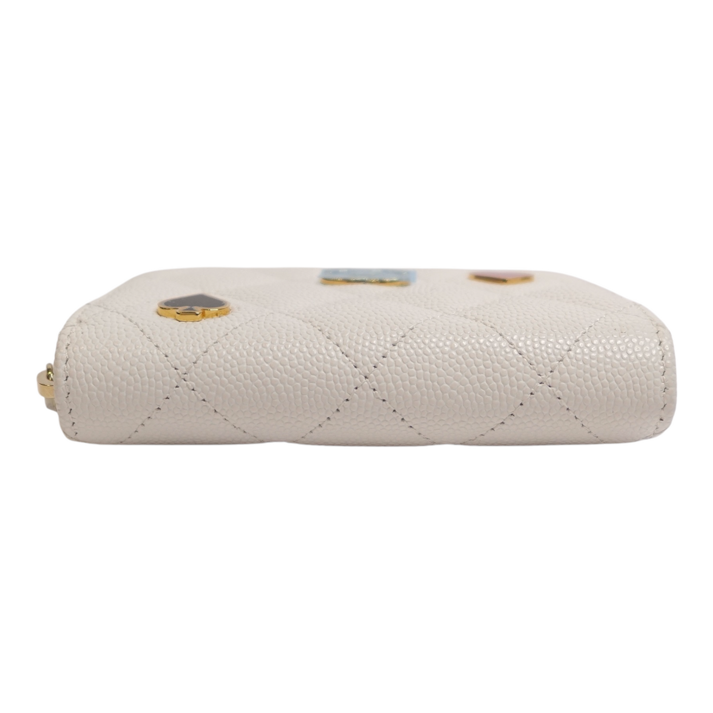 Chanel Coco Casino Zip Coin Purse Quilted Caviar