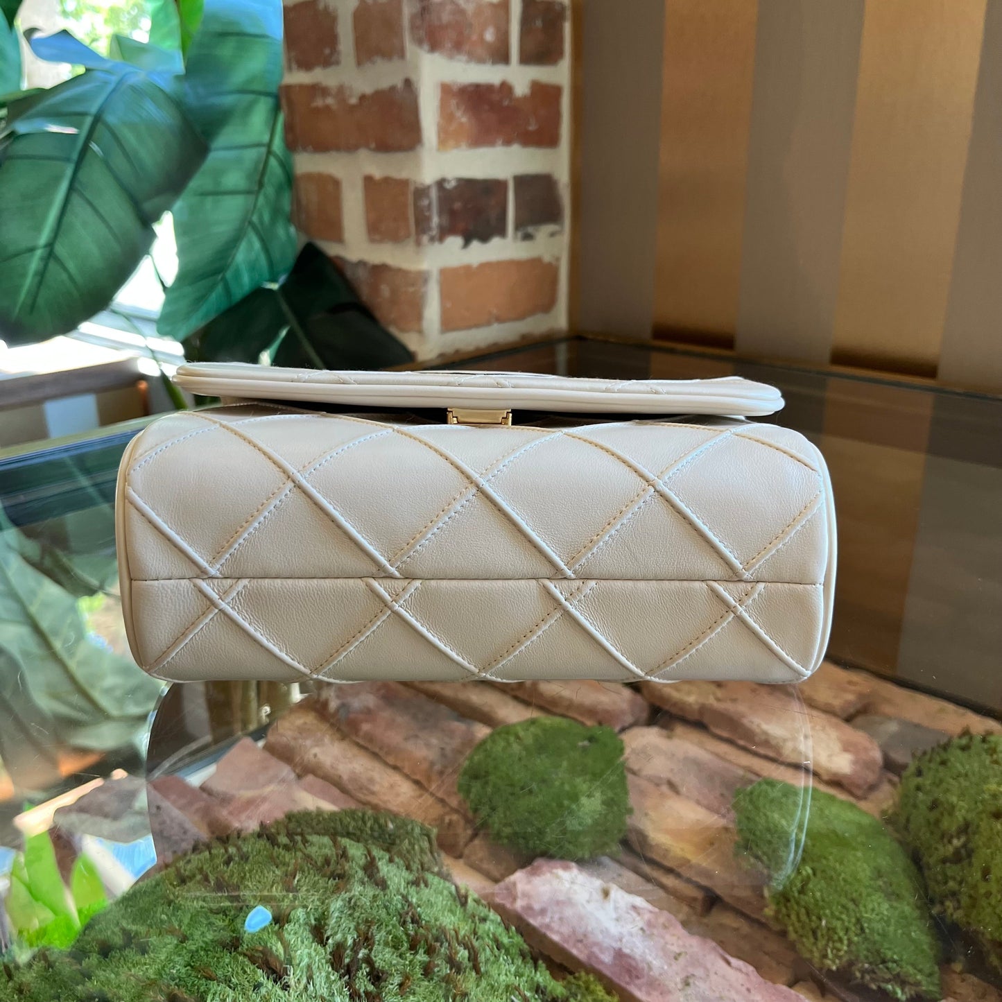 TORY BURCH Fleming Convertible Cream Shoulder Bag