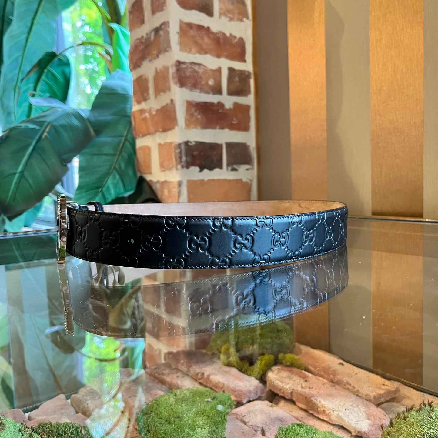 GUCCI Guccissima Interlocking G Belt SZ80/32(4US)