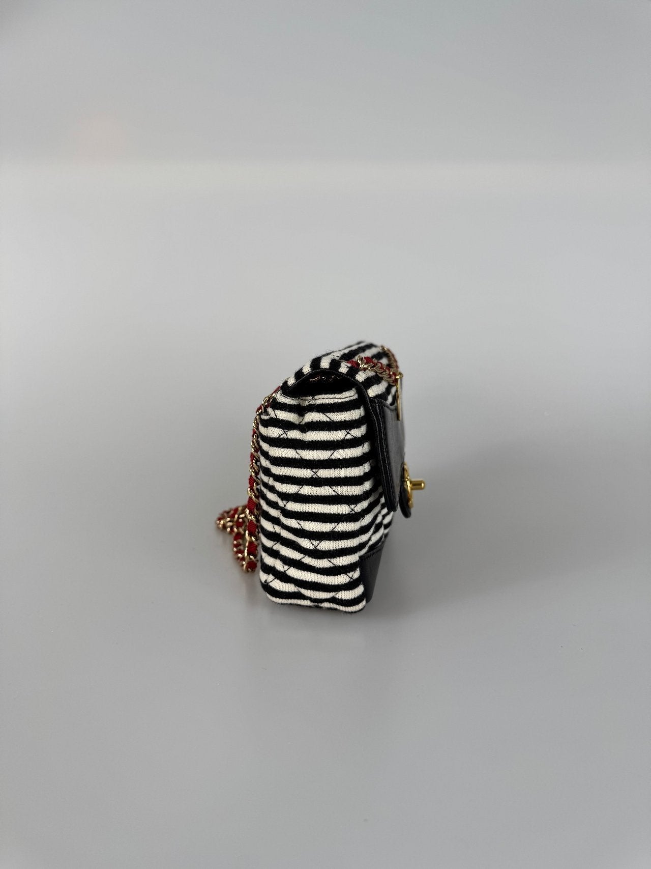 GLM-Sailor Bag Blue 2014 Striped Mini Rectangle Classic Single Flap Shoulder Bag