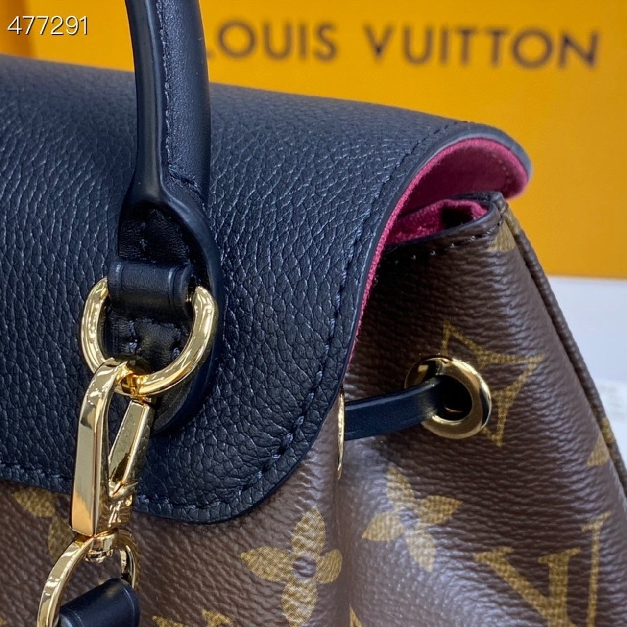 LV Montsouris GLAMI Backpack Monogram Canvas Black For Women, WoBackpack 7.9in/20cm LV M45516