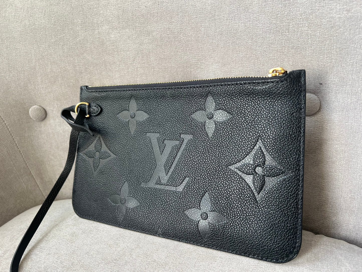 Louis Vuitton Pouch (from Neverfull) Black Empreinte