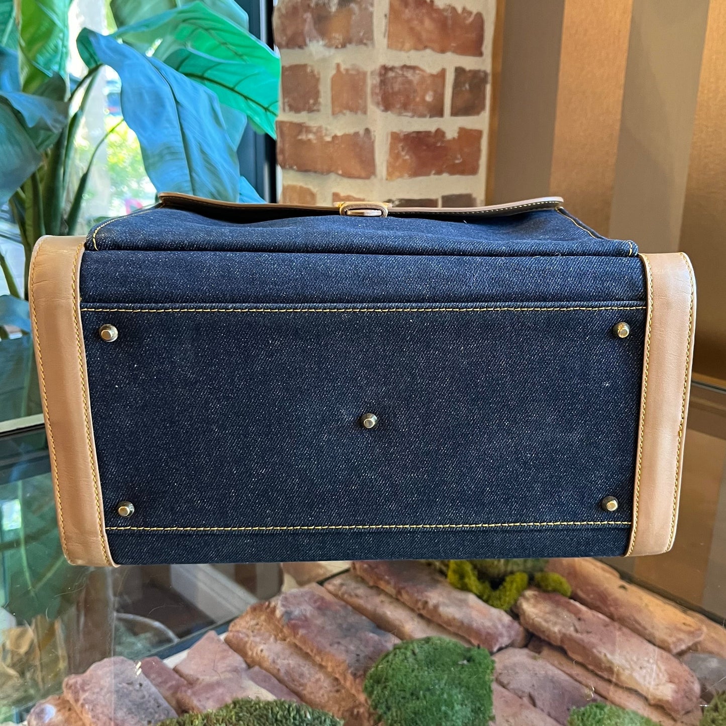 CHRISTIAN DIOR Vintage Blue Denim Tote