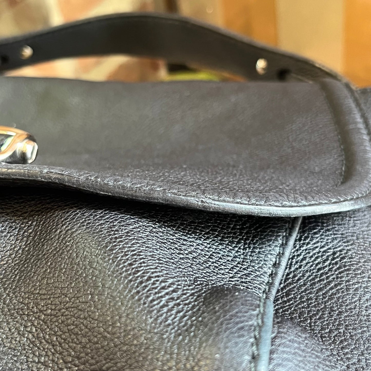 GUCCI Hasler Techno Horsebit Leather Hobo Bag