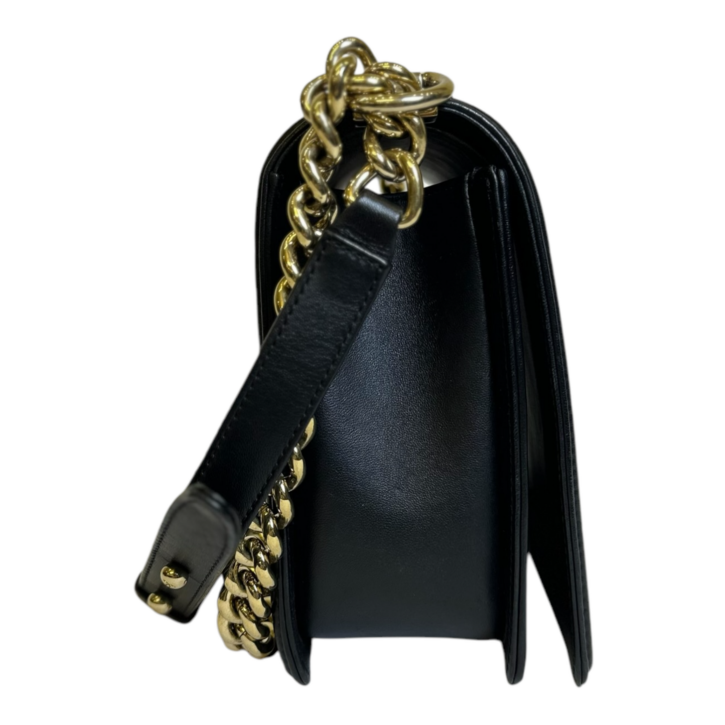 Chanel Lambskin Quilted Medium Boy Flap Black