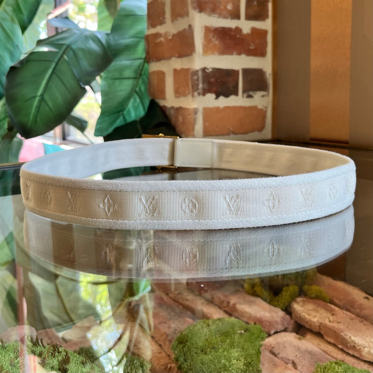 LOUIS VUITTON LV Cut Monogram Canvas Belt SZ90/36(8US)