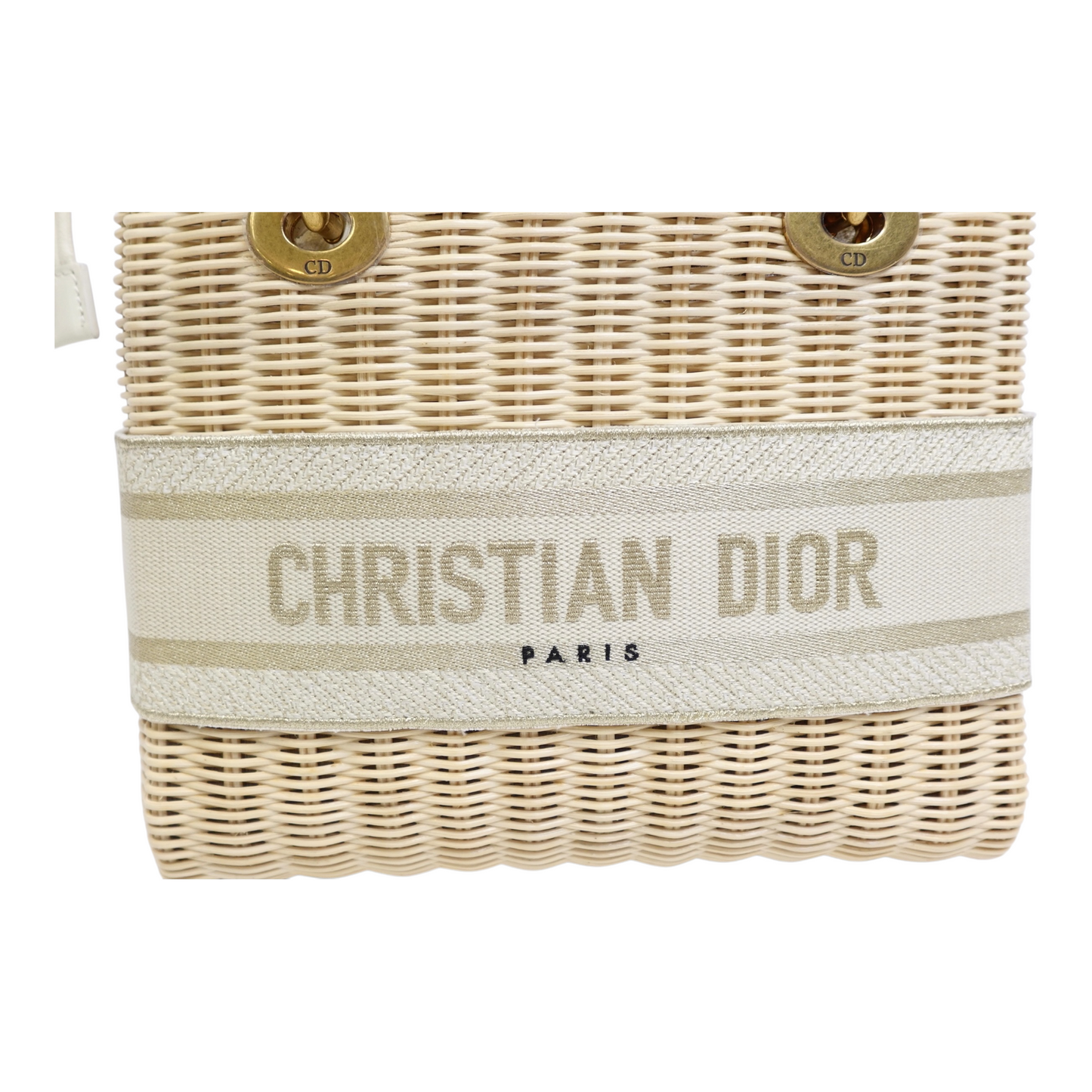 Christian Dior Wicker Oblique Medium Lady Dior Bag