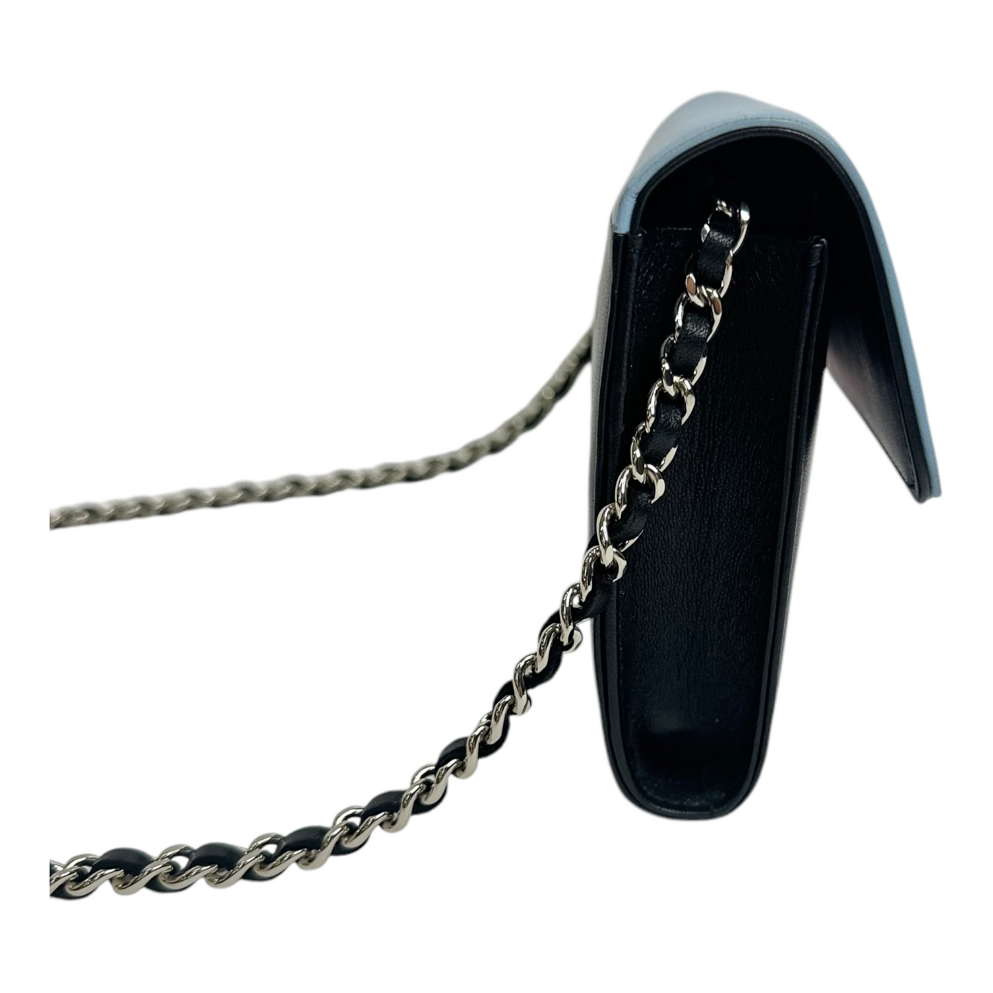 Chanel Airlines Lambskin Wallet On Chain WOC Blue Black Red