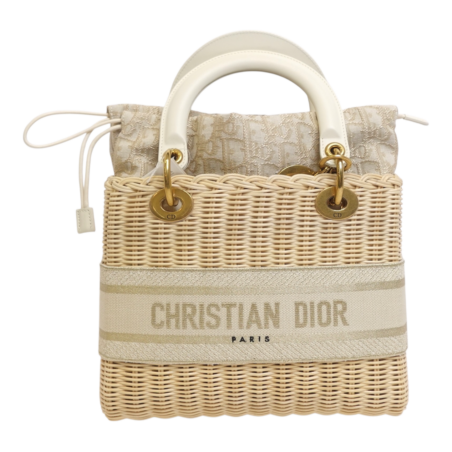 Christian Dior Wicker Oblique Medium Lady Dior Bag