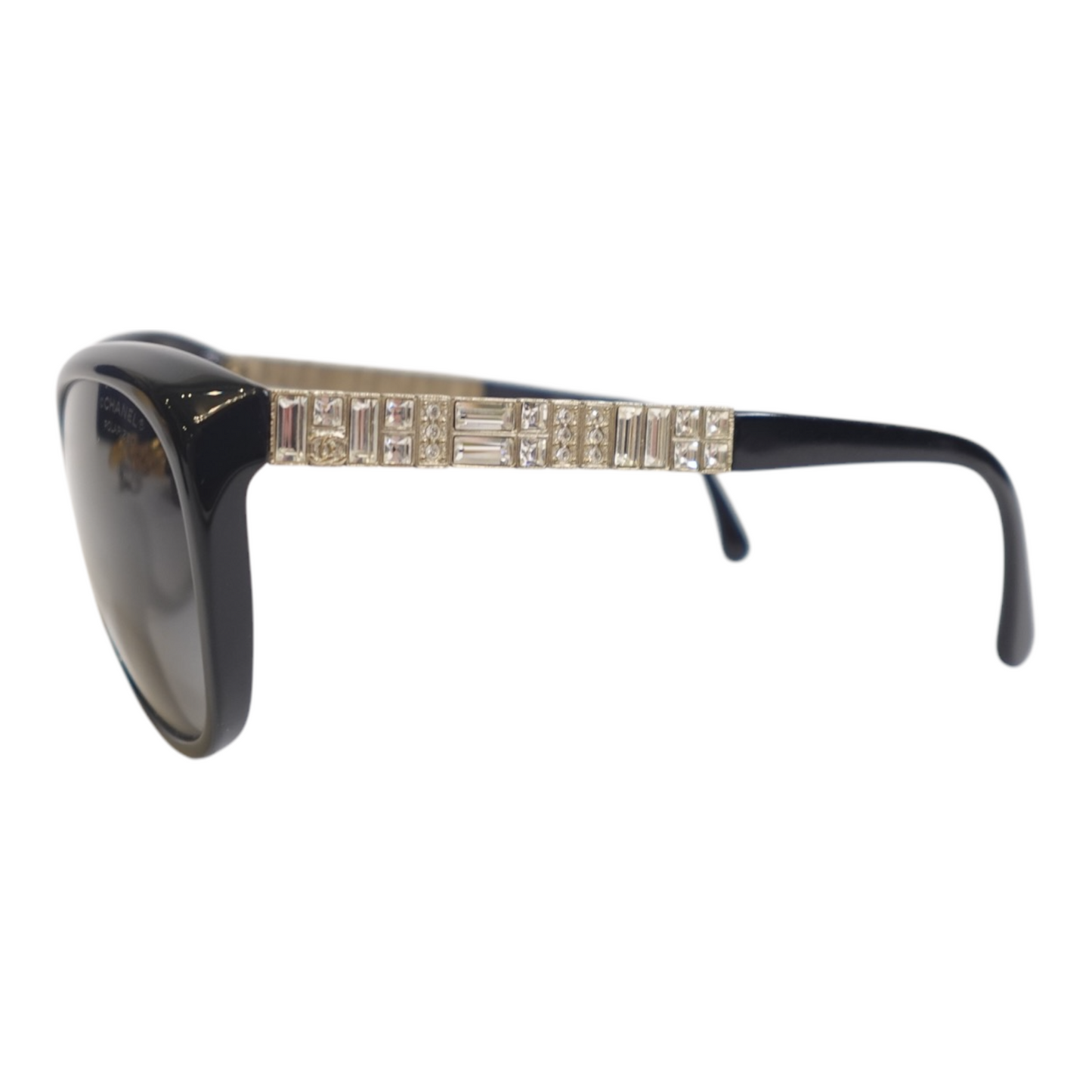 Chanel Black Crystal Sunglasses