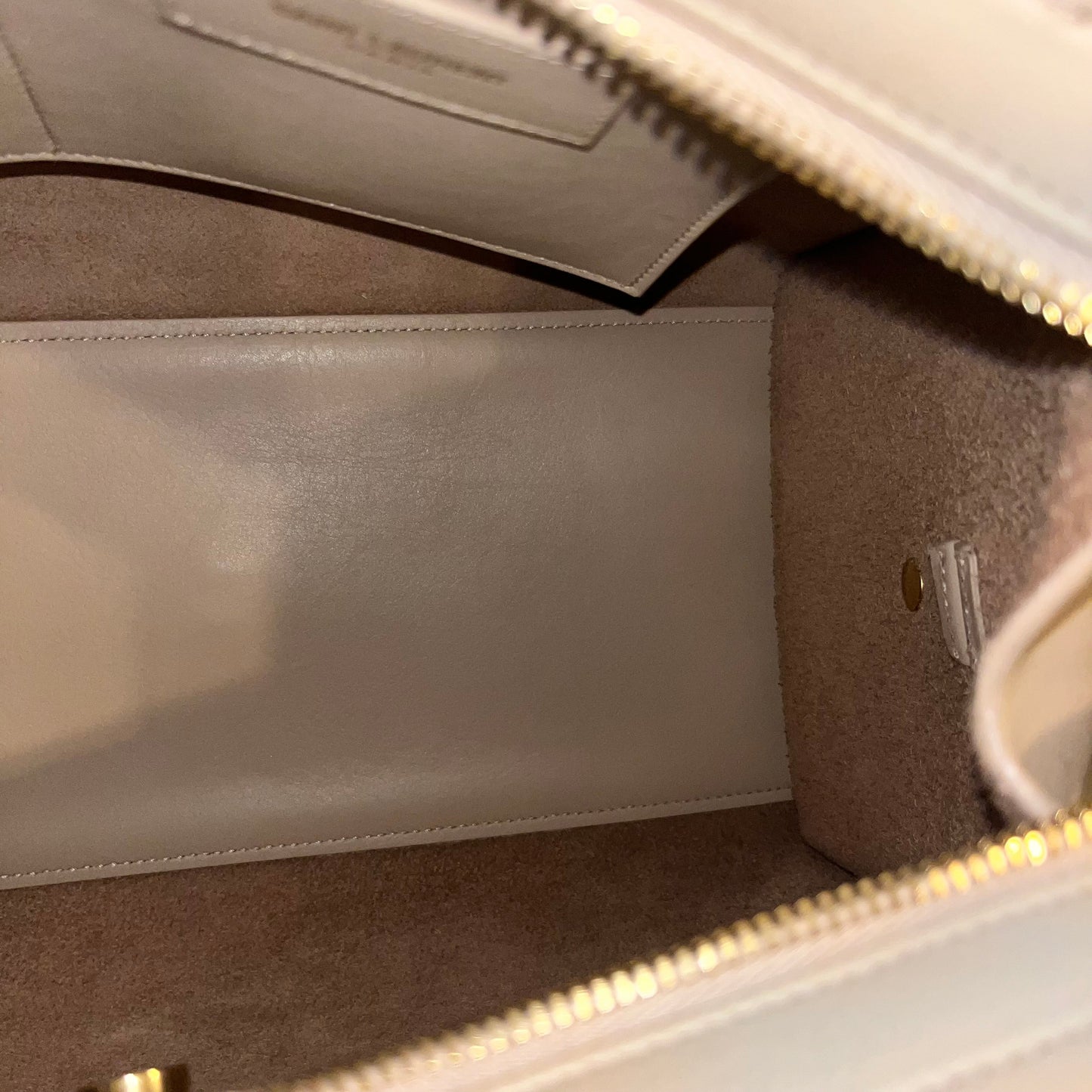SAINT LAURENT Classic Y Cabas Small Calfskin Satchel Bag