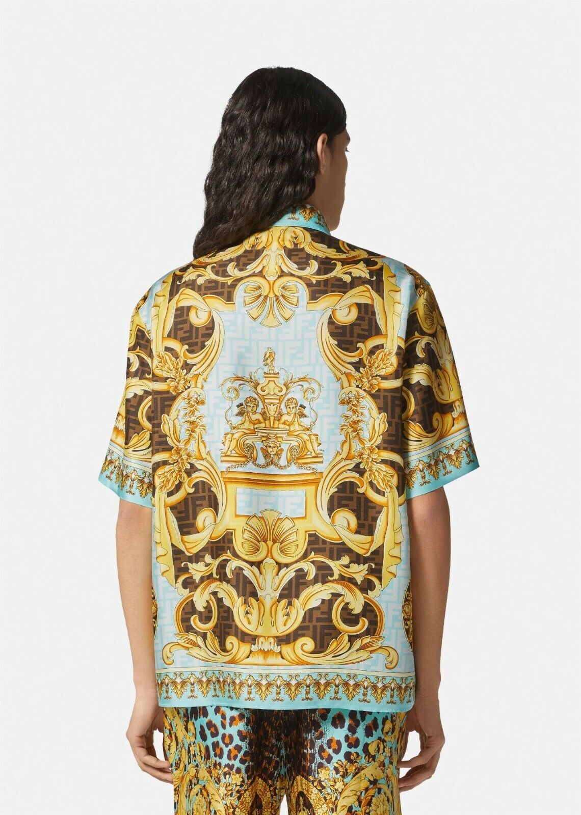 FENDACE WILD BAROQUE SILK MEN'S SHIRT