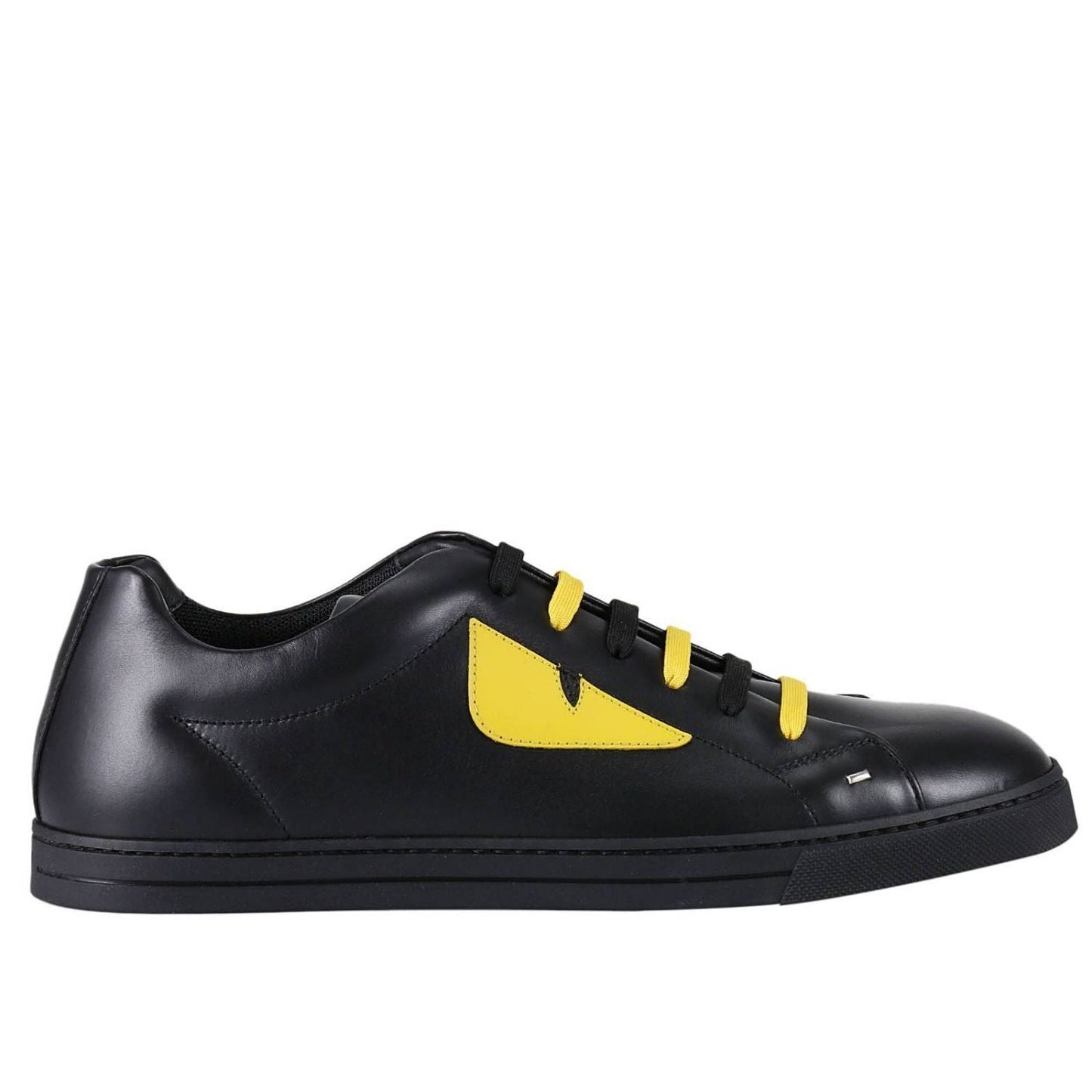 FENDI LEATHER SNEAKERS WITH COLORED BUGS