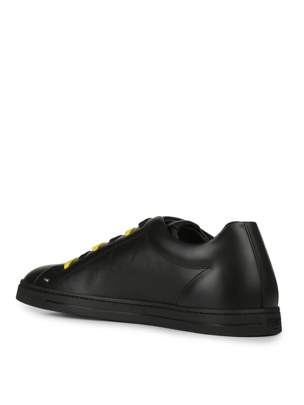 FENDI LEATHER SNEAKERS WITH COLORED BUGS