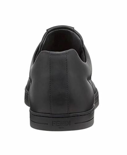 FENDI LEATHER SNEAKERS WITH COLORED BUGS
