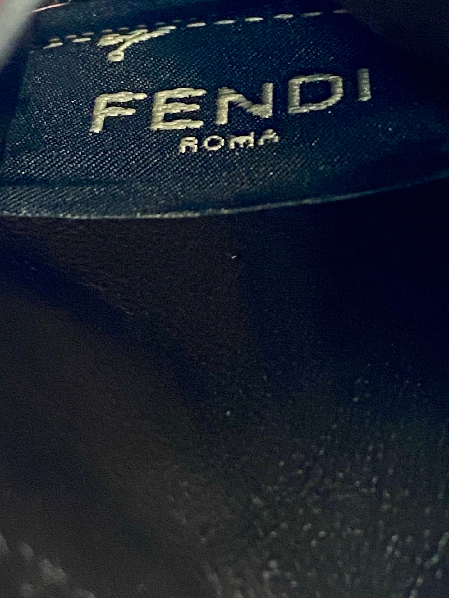 FENDI FF 1974 BI-COLOR EMOSSED ZUCCA CARD CASE
