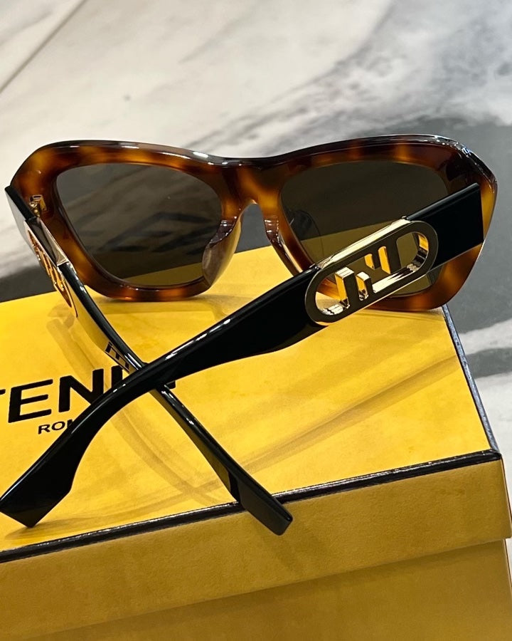 FENDI O'LOCK FE40064F HAVANA BLONDE SUNGLASSES