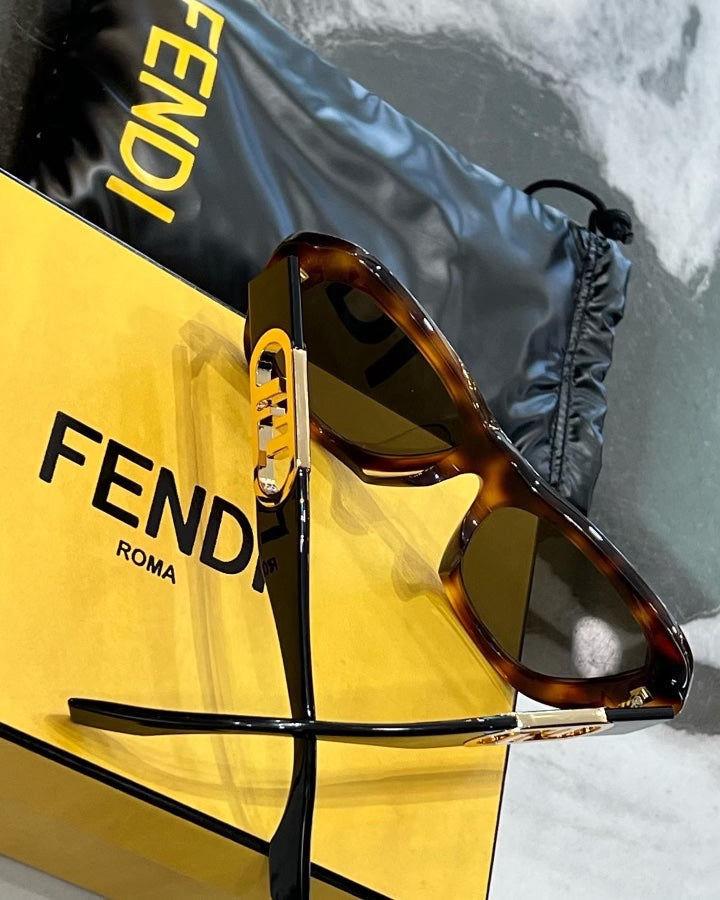 FENDI O'LOCK FE40064F HAVANA BLONDE SUNGLASSES