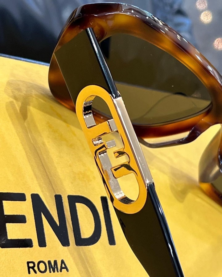 FENDI O'LOCK FE40064F HAVANA BLONDE SUNGLASSES