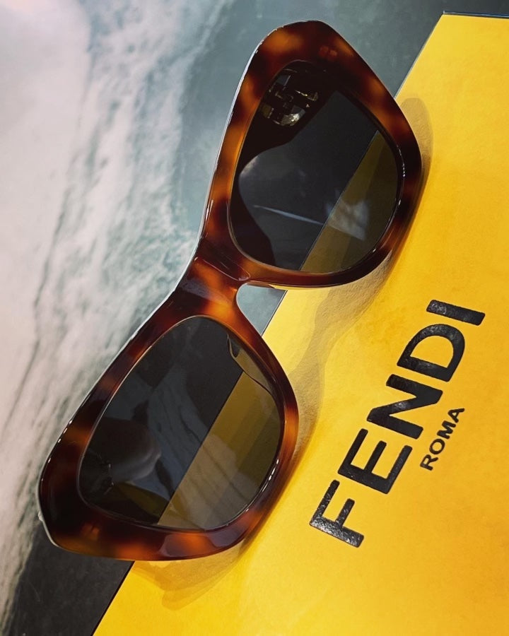FENDI O'LOCK FE40064F HAVANA BLONDE SUNGLASSES